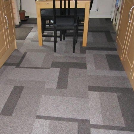 Piles of Tiles, Burnley, carpet tiles in situ