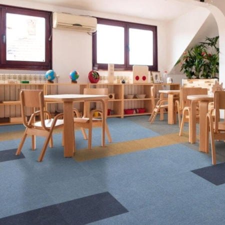 Piles of Tiles, Burnley, carpet tiles in situ
