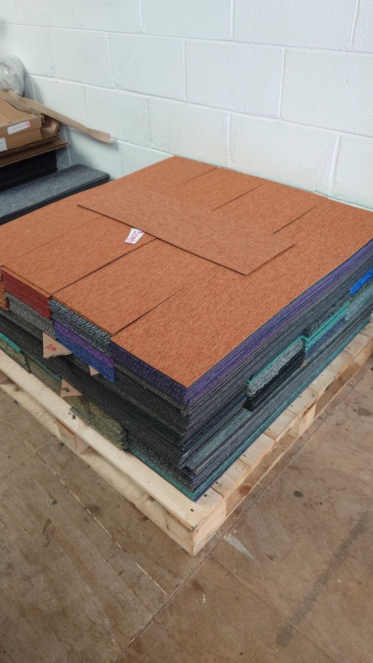 Random Mix, Manufacturers Seconds, UK made new Carpet Planks, Pallet of 300 tiles £250 inc. mainland del.
